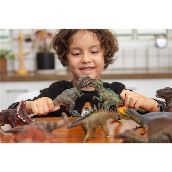 Large Dinosaur Figures Playset 7Inch,Realistic JurassicToy with Educational Book - Picture 7 of 7